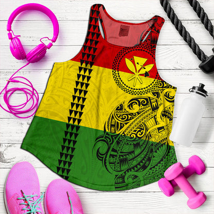 Hawaii Women Tank Kanaka Maoli With Map Tribal Polynesian