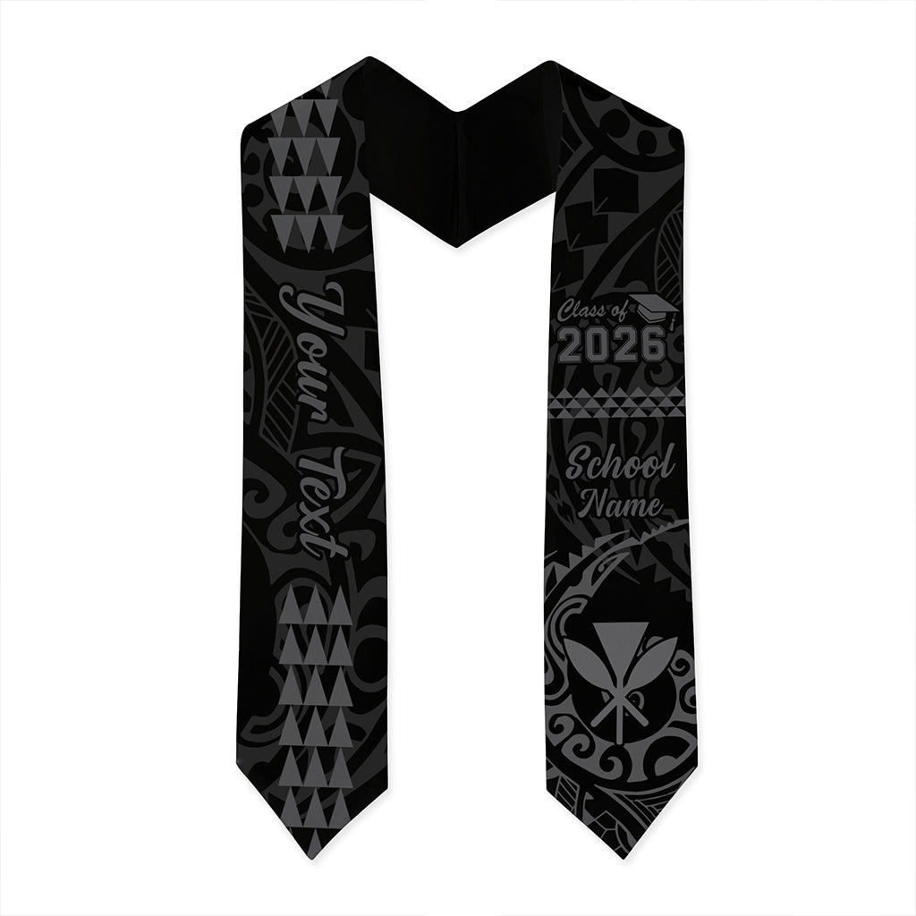 Hawaii Graduation Stole Custom Class 2026 Kanaka Maoli Kakau Style
