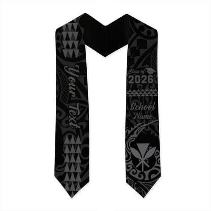 Hawaii Graduation Stole Custom Class 2026 Kanaka Maoli Kakau Style