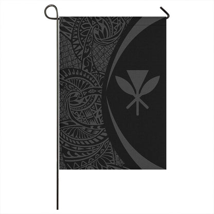 Hawaii Garden Flag Kanaka Lauhala Circle Grey