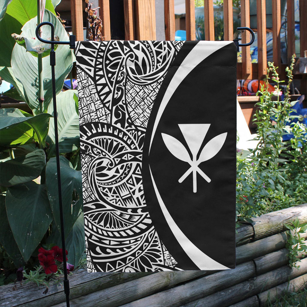 Hawaii Garden Flag Kanaka Lauhala Circle White