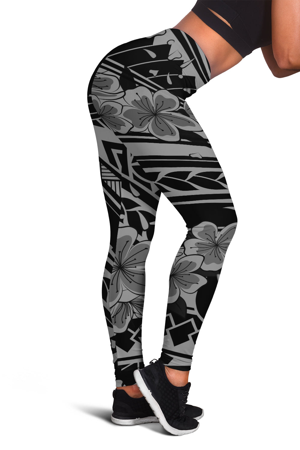 Hawaii Legging - Kanaka Floral Hawaii Polynesian Legging