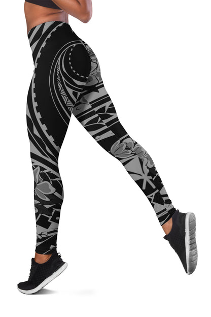 Hawaii Legging - Kanaka Floral Hawaii Polynesian Legging