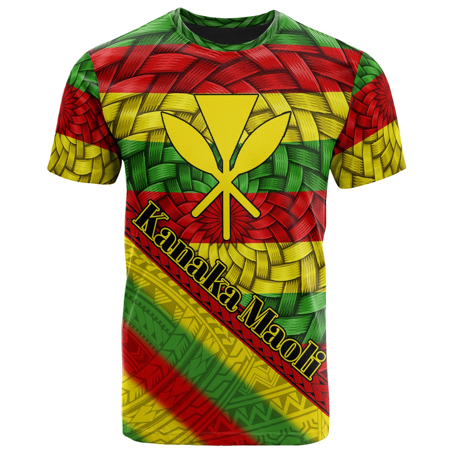 Hawaii Custom Personalised T-Shirt - Kanaka Maoli With Bamboo Patterns