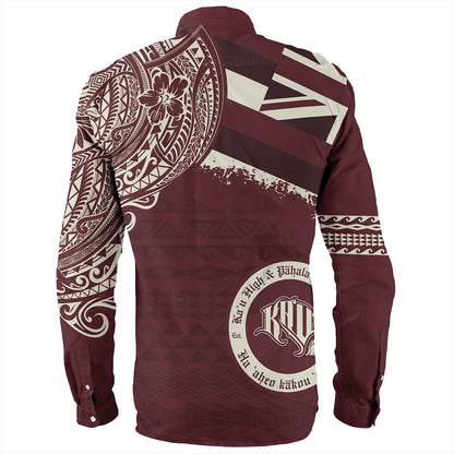 Hawaii Long Sleeve Shirt Kau High & Pahala Elementary School With Crest Style