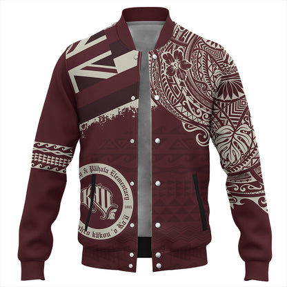 Hawaii Baseball Jacket Kau High & Pahala Elementary School With Crest Style