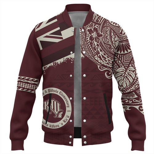 Hawaii Baseball Jacket Kau High & Pahala Elementary School With Crest Style