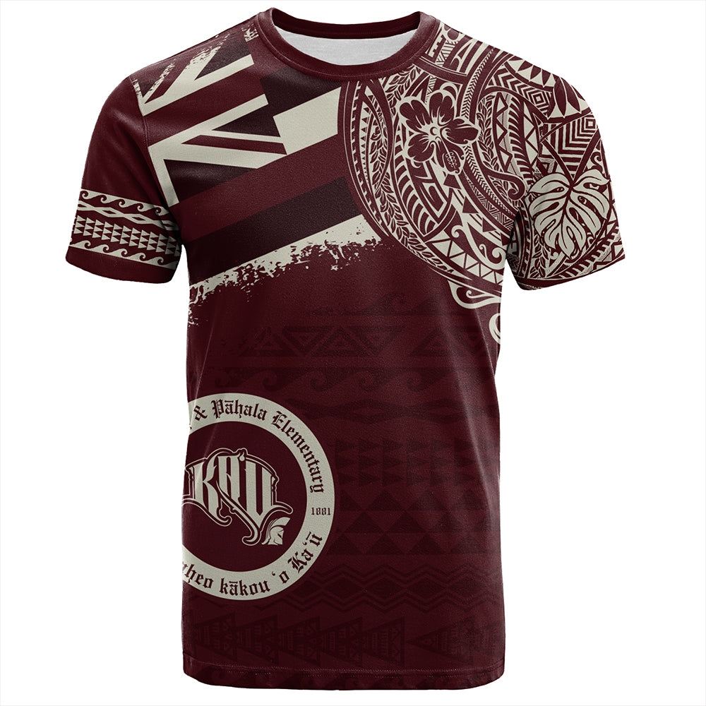 Hawaii T-Shirt Kau High & Pahala Elementary School With Crest Style