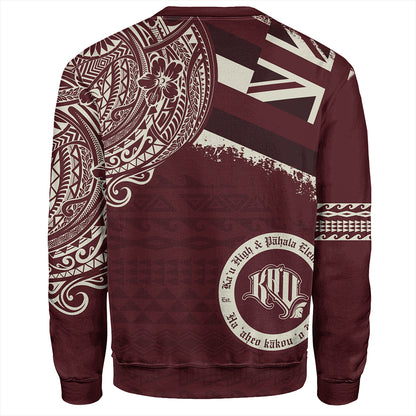 Hawaii Sweatshirt Kau High & Pahala Elementary School With Crest Style