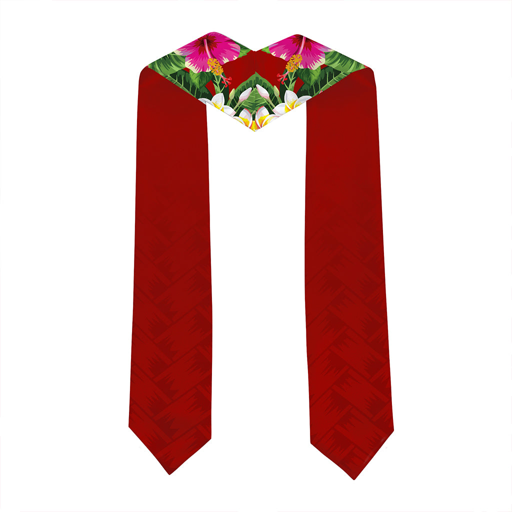 Hawaii Graduation Stole Custom Keaʻau High School Class 2026 Tropical Hibiscus Island Style