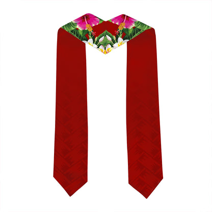 Hawaii Graduation Stole Custom Keaʻau High School Class 2026 Tropical Hibiscus Island Style