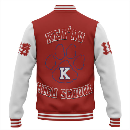 Hawaii Baseball Jacket Keaau High School Polynesian Letters Style