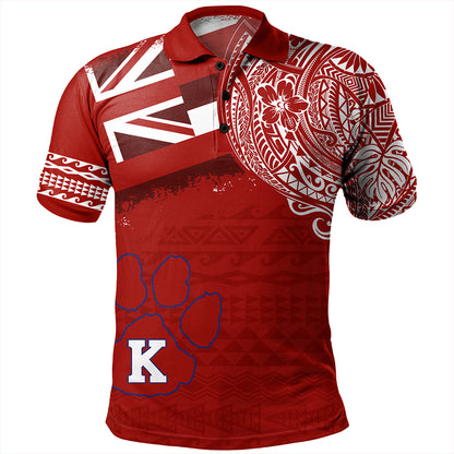 Hawaii Polo Shirt Kea'au High School With Crest Style