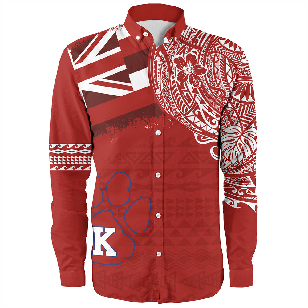 Hawaii Long Sleeve Shirt Kea'au High School With Crest Style