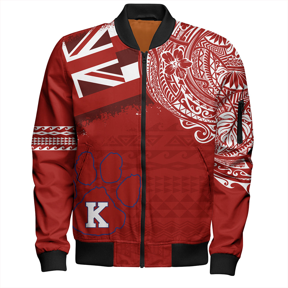 Hawaii Bomber Jacket Kea'au High School With Crest Style