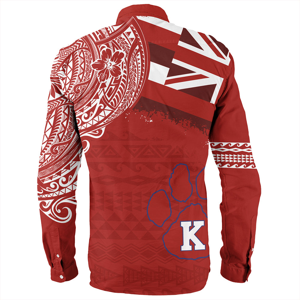 Hawaii Long Sleeve Shirt Kea'au High School With Crest Style