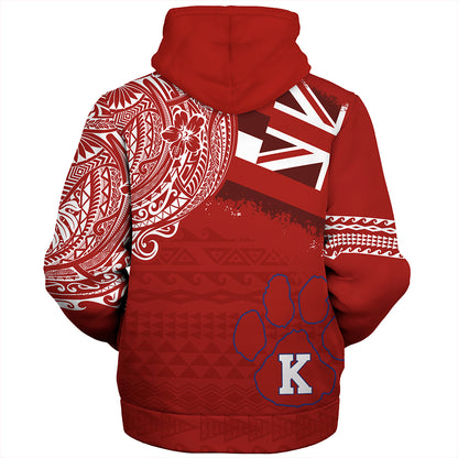 Hawaii Sherpa Hoodie Kea'au High School With Crest Style