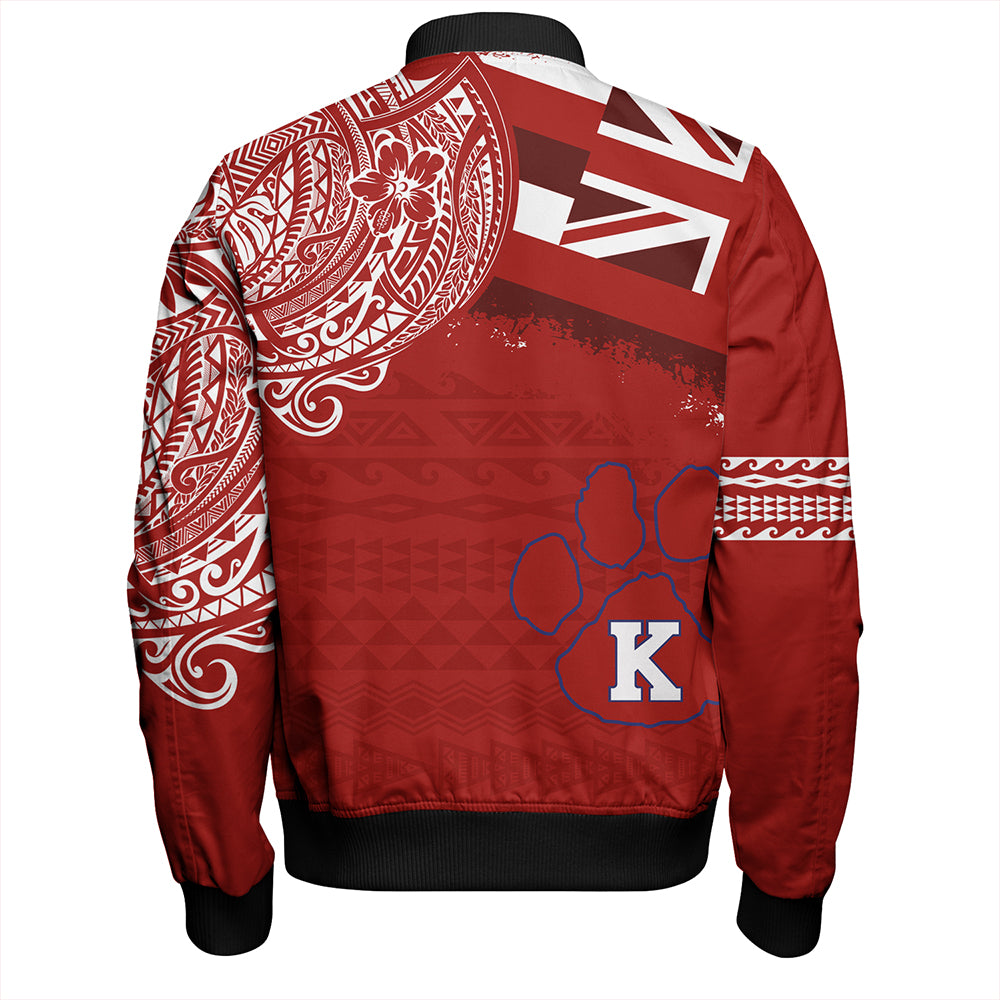 Hawaii Bomber Jacket Kea'au High School With Crest Style