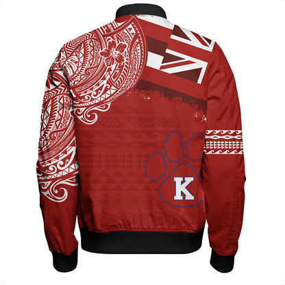 Hawaii Bomber Jacket Kea'au High School With Crest Style