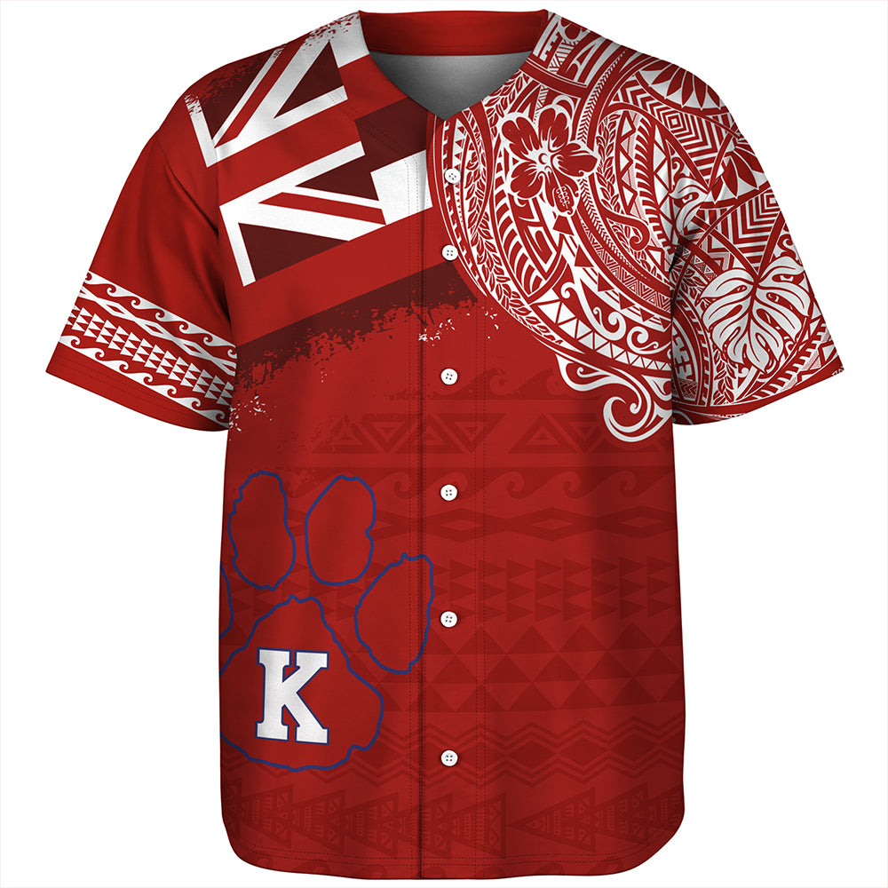 Hawaii Baseball Shirt Kea'au High School With Crest Style