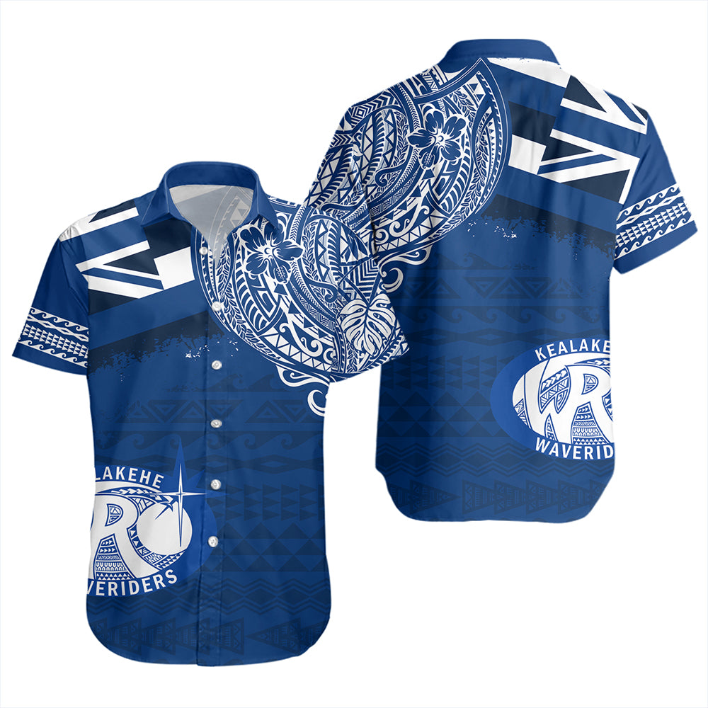 Hawaii Short Sleeve Shirt Kealakehe High School With Crest Style