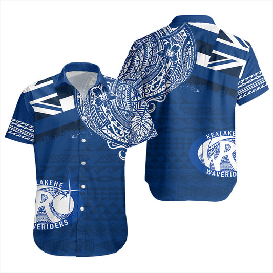 Hawaii Short Sleeve Shirt Kealakehe High School With Crest Style