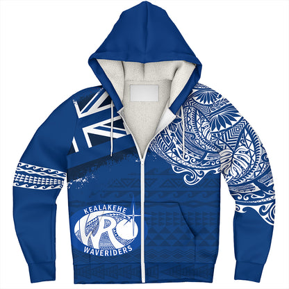 Hawaii Sherpa Hoodie Kealakehe High School With Crest Style