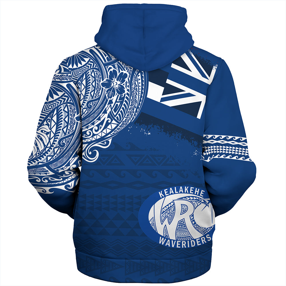 Hawaii Sherpa Hoodie Kealakehe High School With Crest Style