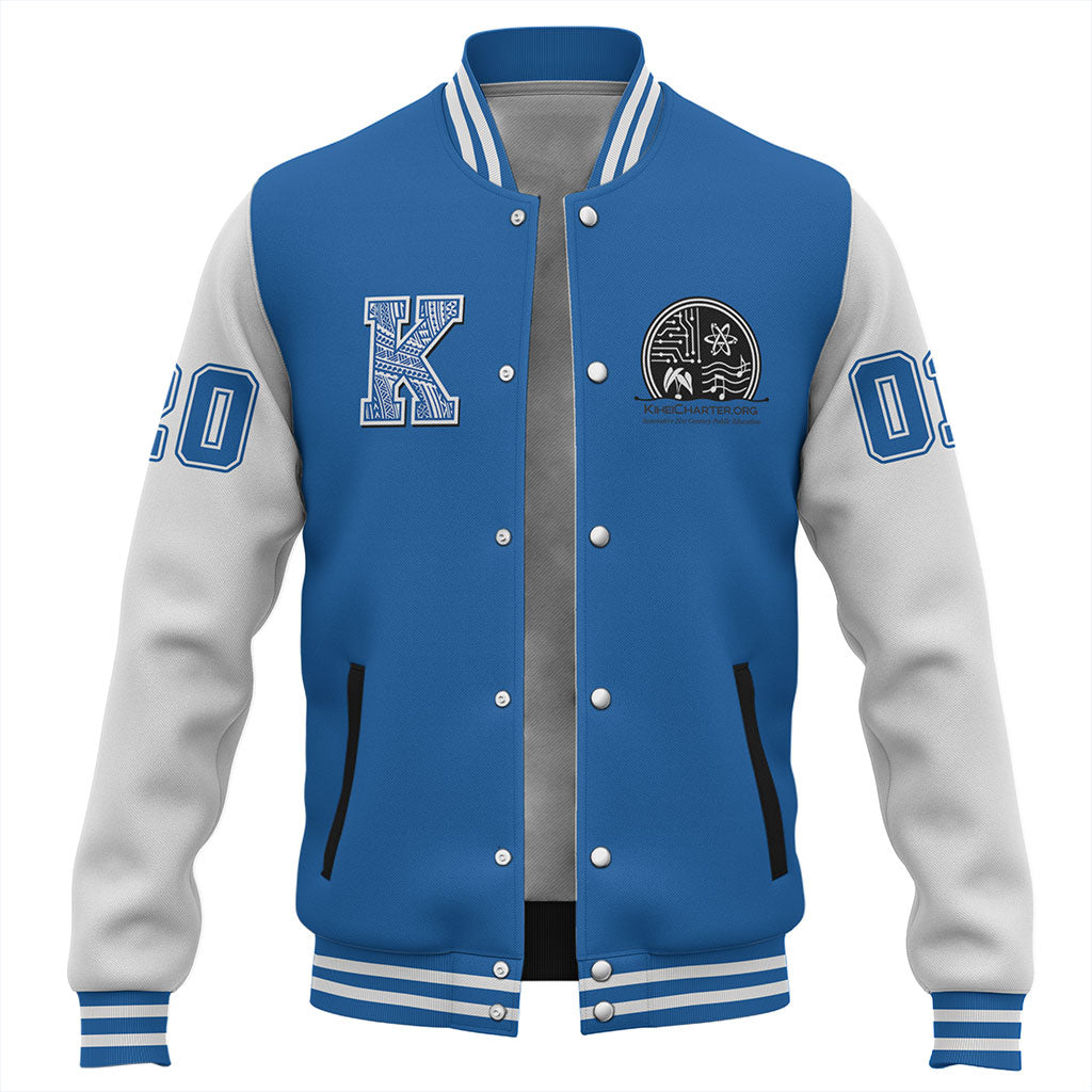 Hawaii Baseball Jacket Kihei Charter School Polynesian Letters Style