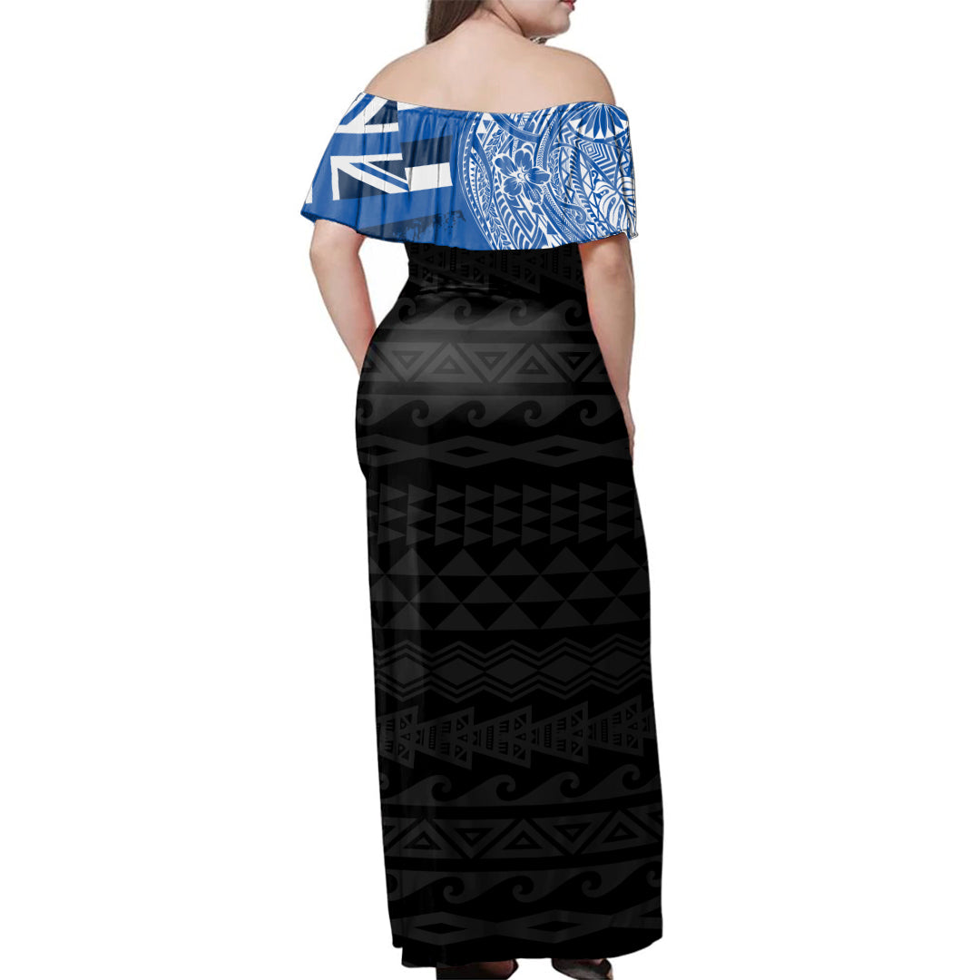 Hawaii Woman Off Shoulder Long Dress Kihei Charter School With Crest Style
