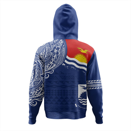 Kiribati Hoodie Polynesian Flag With Coat Of Arms