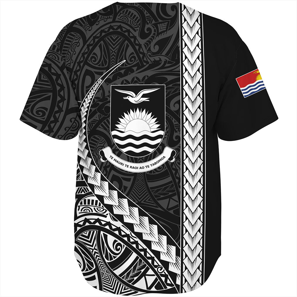 Kiribati Baseball Shirt Tribal Micronesian Coat Of Arms