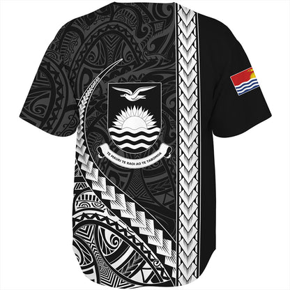 Kiribati Baseball Shirt Tribal Micronesian Coat Of Arms
