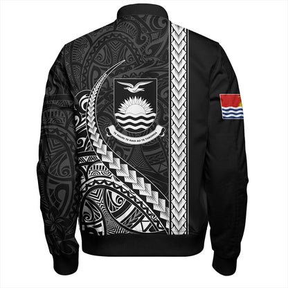 Kiribati Bomber Jacket Tribal Micronesian Coat Of Arms