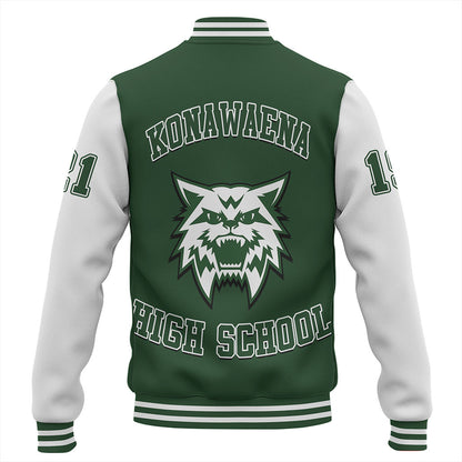 Hawaii Baseball Jacket Konawaena High School Polynesian Letters Style