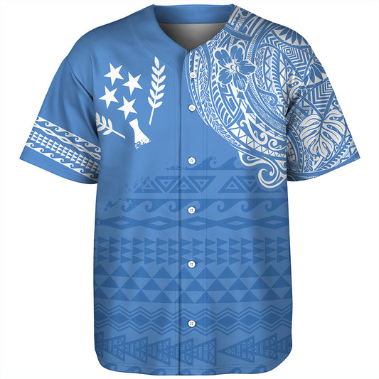 Kosrae Baseball Shirt Polynesian Flag With Coat Of Arms
