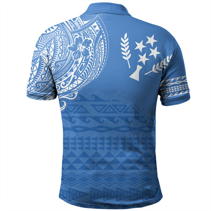 Kosrae Polo Shirt Polynesian Flag With Coat Of Arms