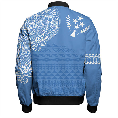 Kosrae Bomber Jacket Polynesian Flag With Coat Of Arms