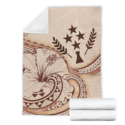 Kosrae Premium Blanket Hibiscus Flower Vintage Style