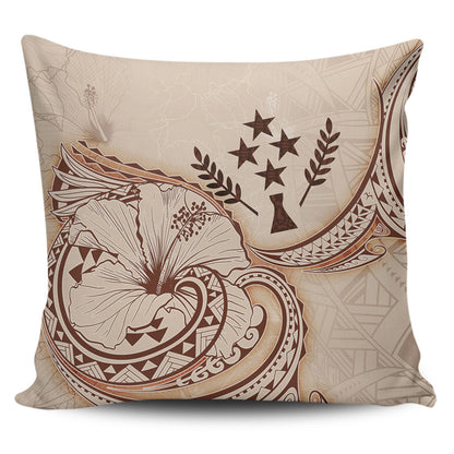 Kosrae Pillow Cover Hibiscus Flower Vintage Style