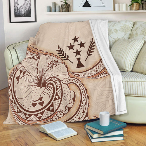 Kosrae Premium Blanket Hibiscus Flower Vintage Style