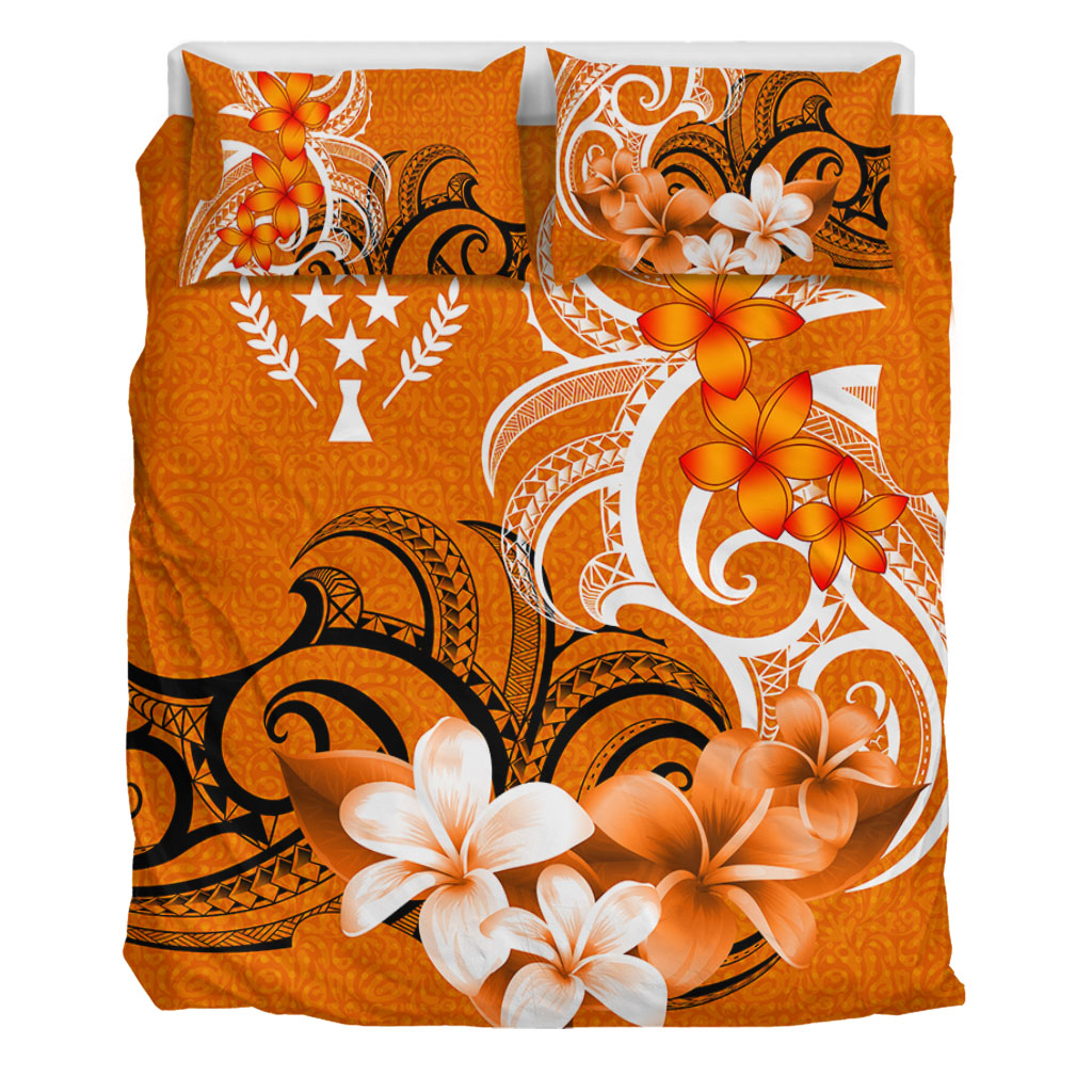 Kosrae Bedding Set Polynesian Floral Spirit Orange