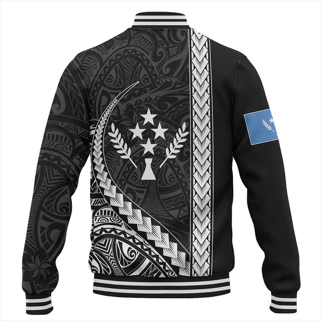 Kosrae Baseball Jacket Tribal Micronesian Coat Of Arms