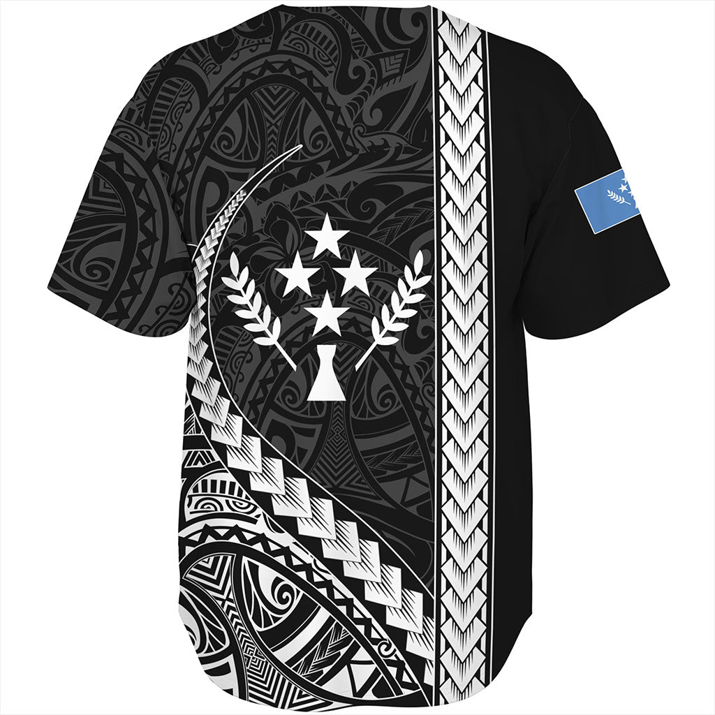 Kosrae Baseball Shirt Tribal Micronesian Coat Of Arms