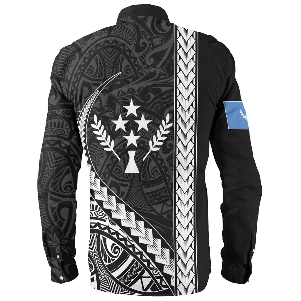 Kosrae Long Sleeve Shirt Tribal Micronesian Coat Of Arms