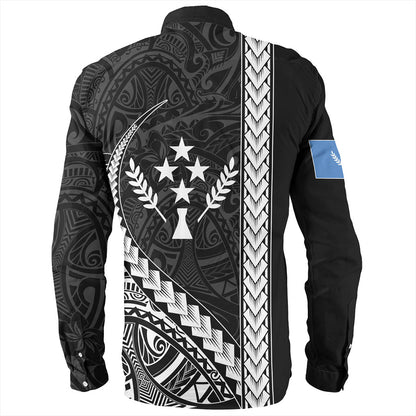 Kosrae Long Sleeve Shirt Tribal Micronesian Coat Of Arms