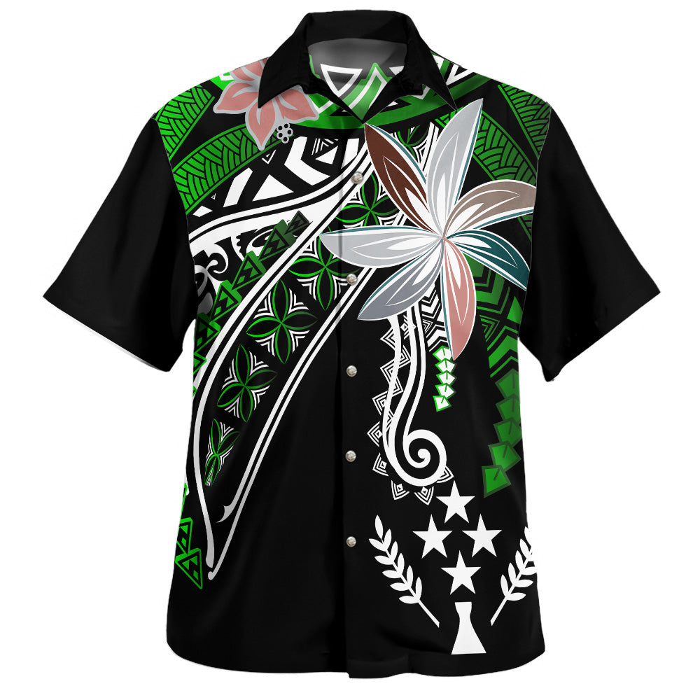 Pohnpei State Hawaiian Shirt Custom Personalised Fanciful Forest Green