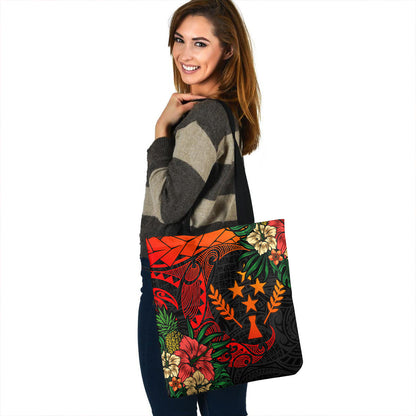 Kosrae Tote Bag Polynesian Turtle Tropical