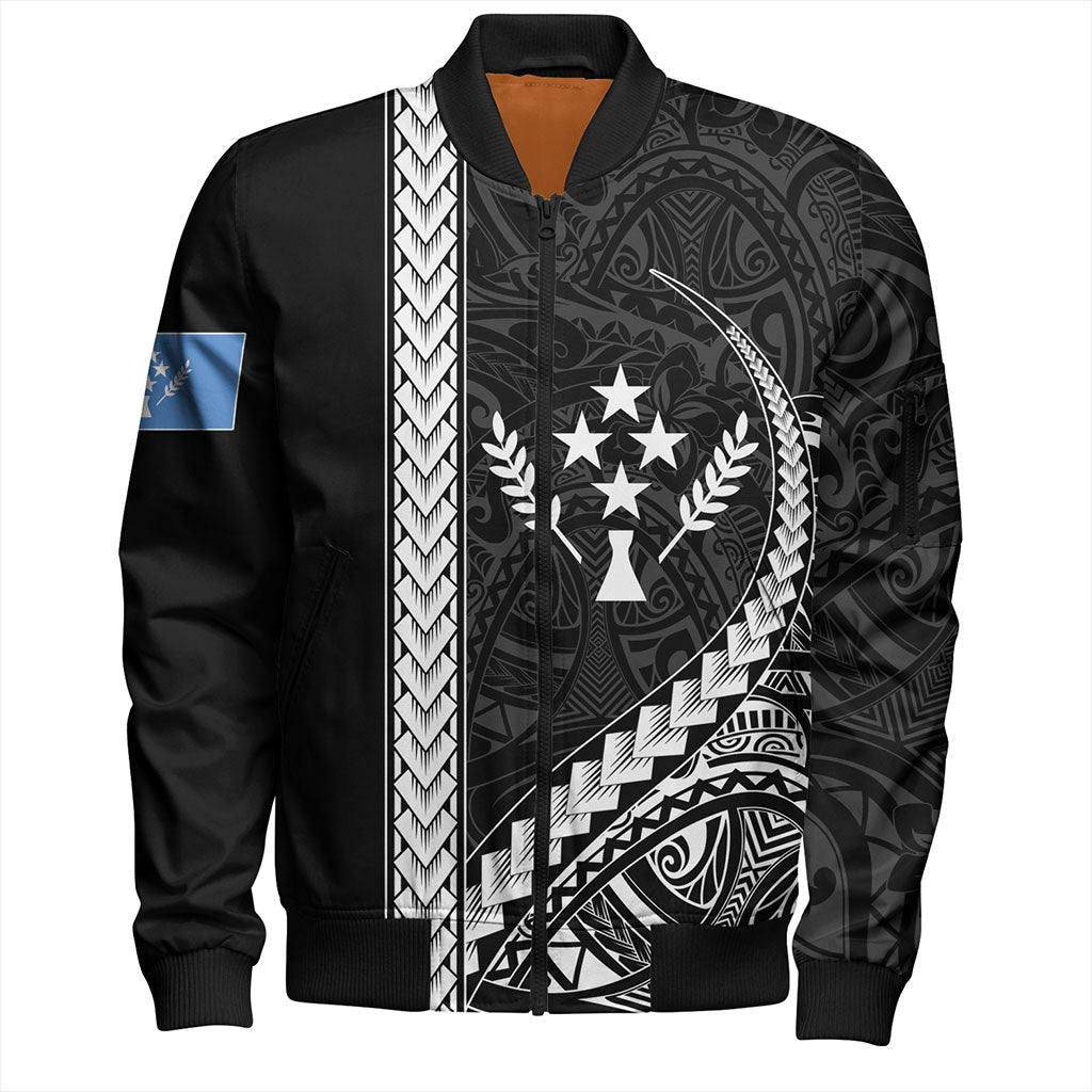 Kosrae Bomber Jacket Tribal Micronesian Coat Of Arms
