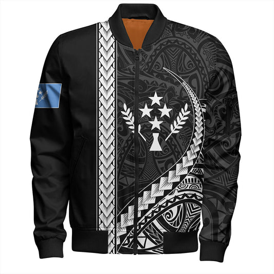 Kosrae Bomber Jacket Tribal Micronesian Coat Of Arms